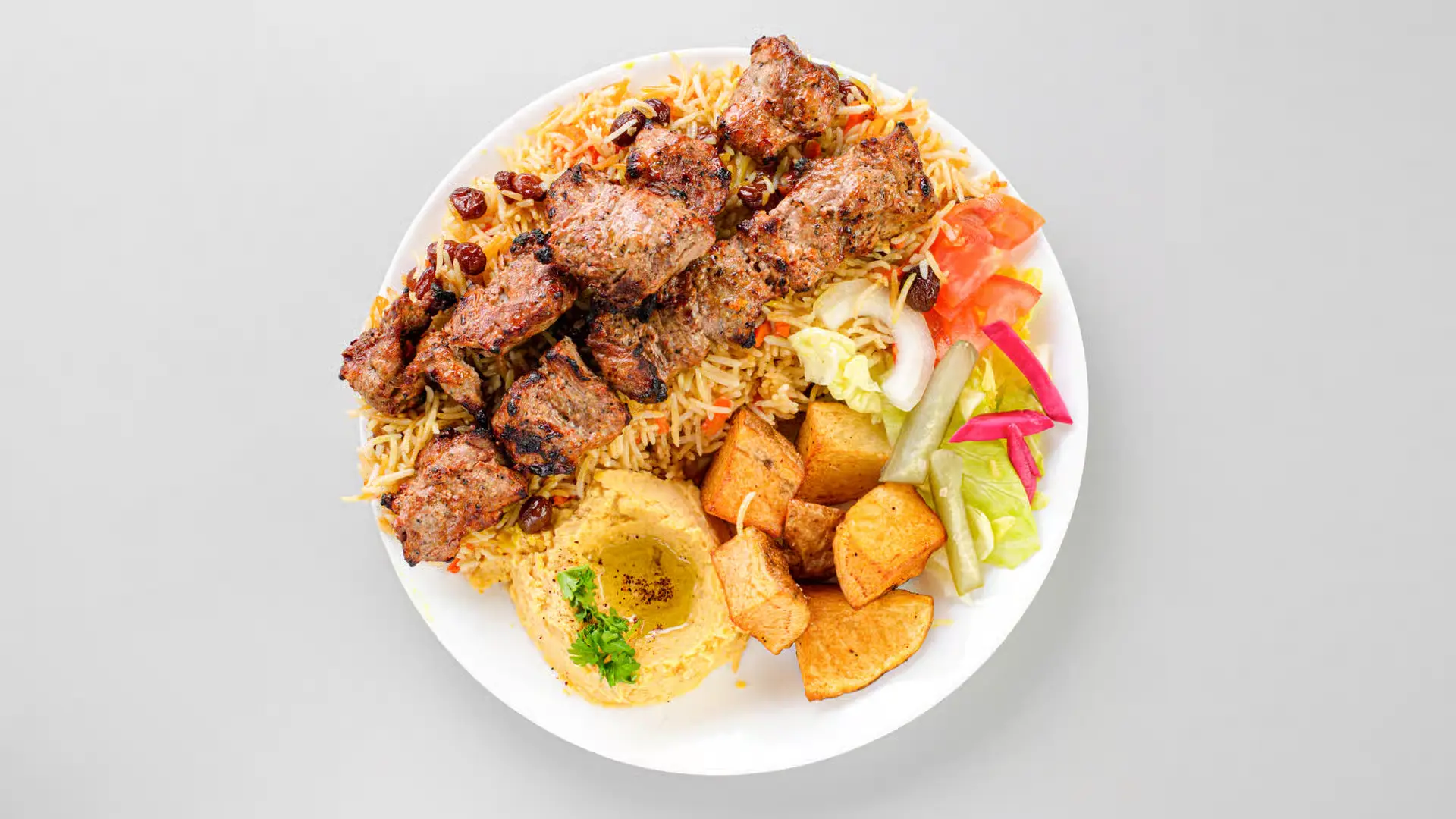 Delicious Lamb Tikka Platter at Kabob City in Calgary, AB